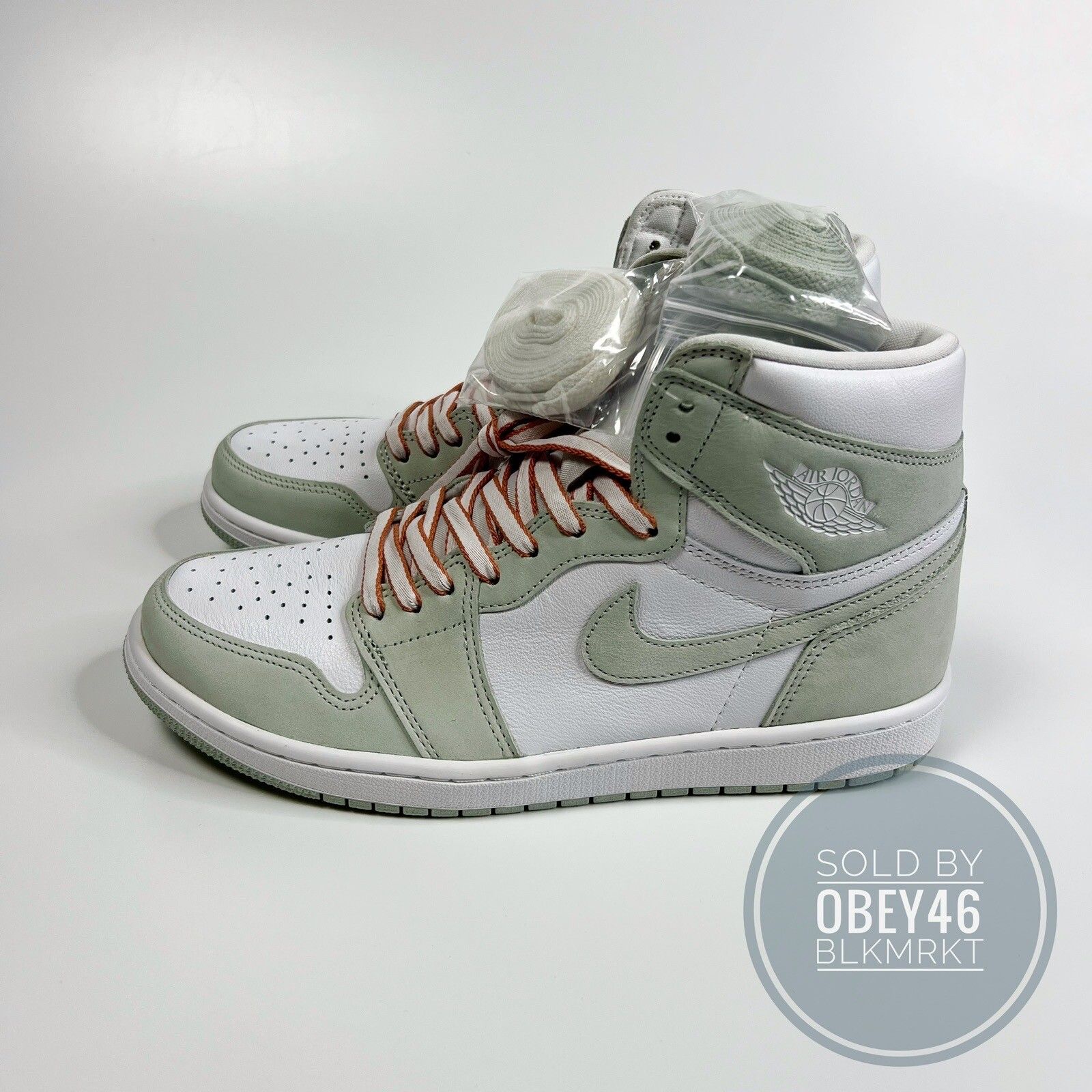Nike Jordan 1 Retro High Og Seafoam 2021 Cd0461-002 Size 11w 9.5m